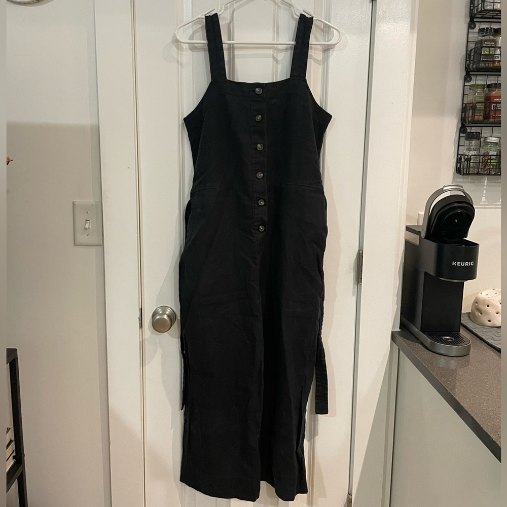 Black linen jumpsuit